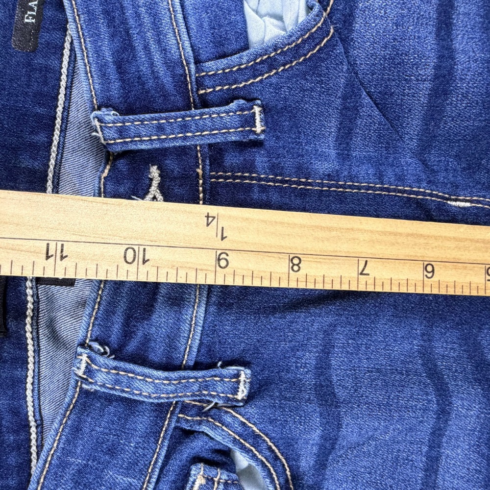 Judy Blue Jeans Womens 3/26 Flare JB82395DK Blue High Rise Stretch EUC - Picture 3 of 11